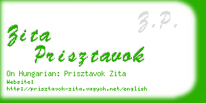 zita prisztavok business card